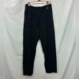 St John Sport black santana drawstring pants with sequins size S